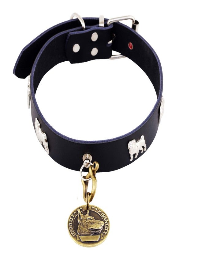 SRI Emily Pets Brass Round Shape Dog Print Collar Tag Cum Collar Charm for Dog & Puppy - Image 3